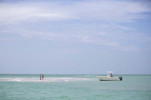running aground on a boat